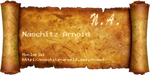 Naschitz Arnold névjegykártya